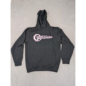 Young & Reckless Hoodie Sweatshirt Mens Medium Black Pink Graphic Pullover YR